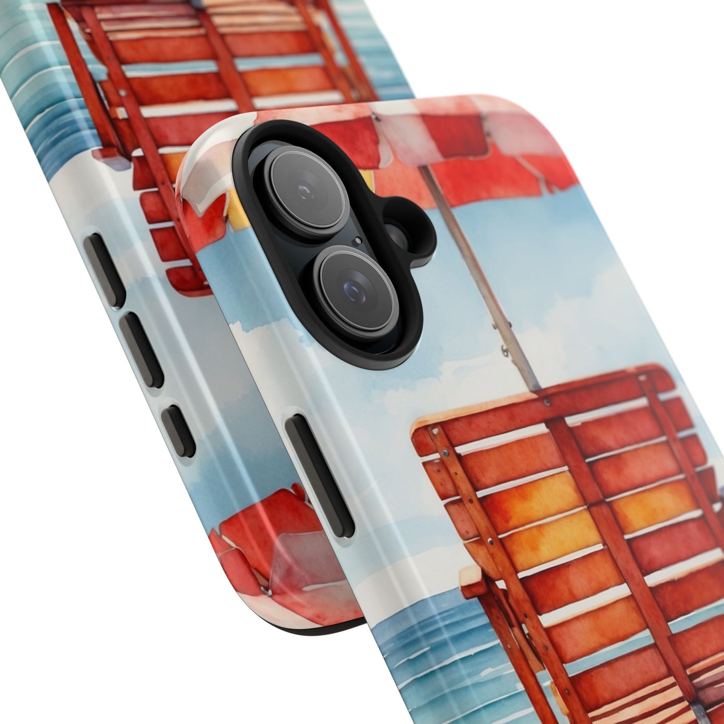 Beachfront Sunset Lounge iPhone Case – Rearview Edition