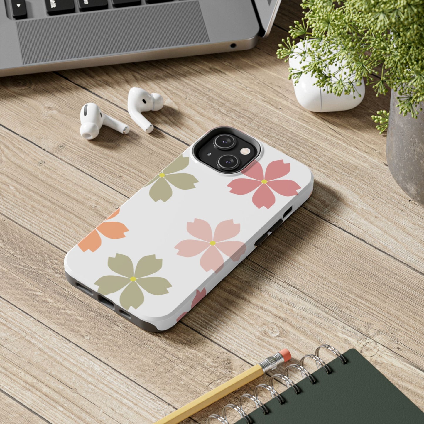 Pastel Sakura Blossom Tough iPhone Case – Durable Design with Soft Matte Finish