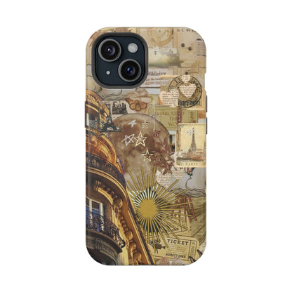 Parisian Dream Collage MagSafe iPhone Case – Dual - Layer Protection with Vintage French Aesthetic - BOGO Cases