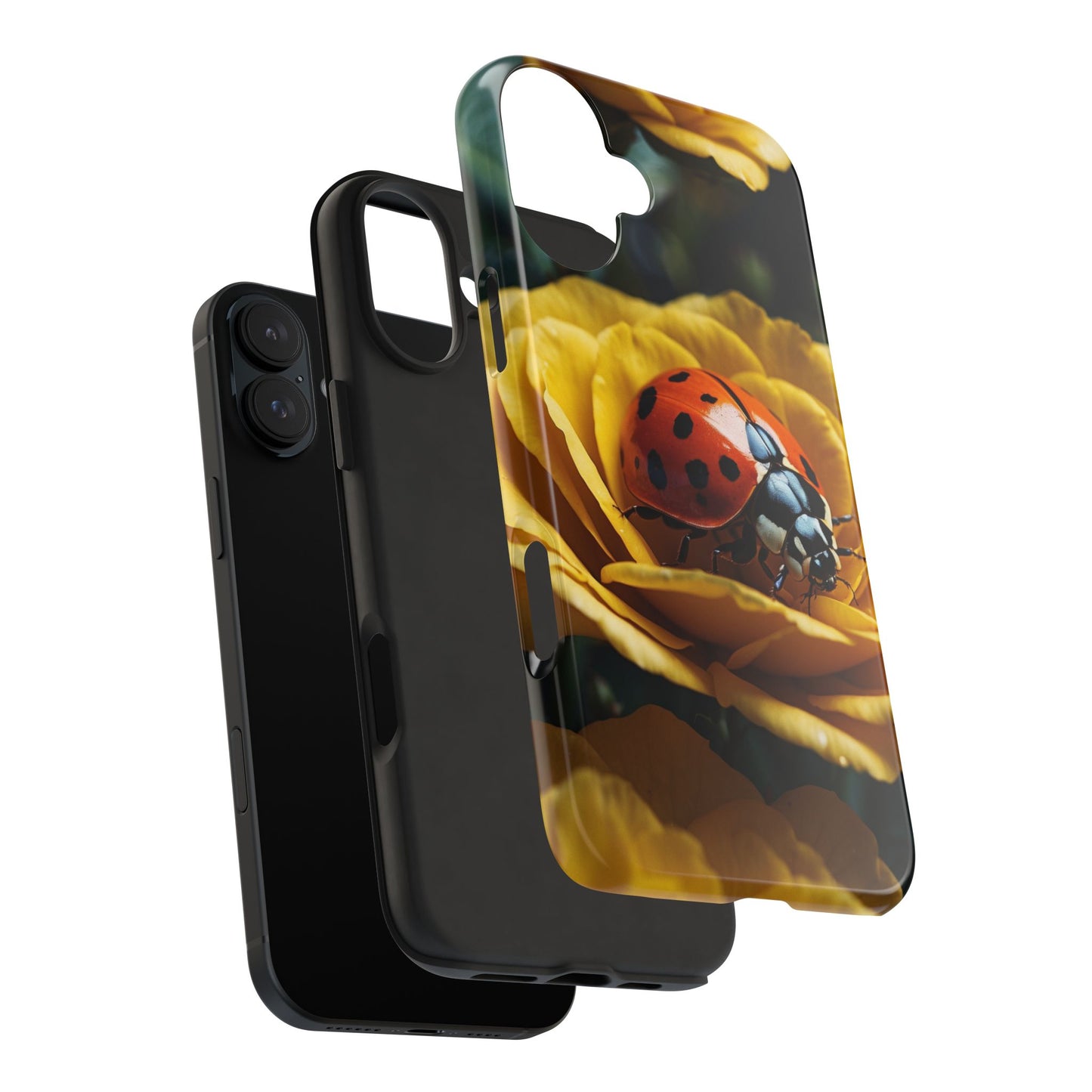 iPhone Case: Ladybug on Yellow Petals