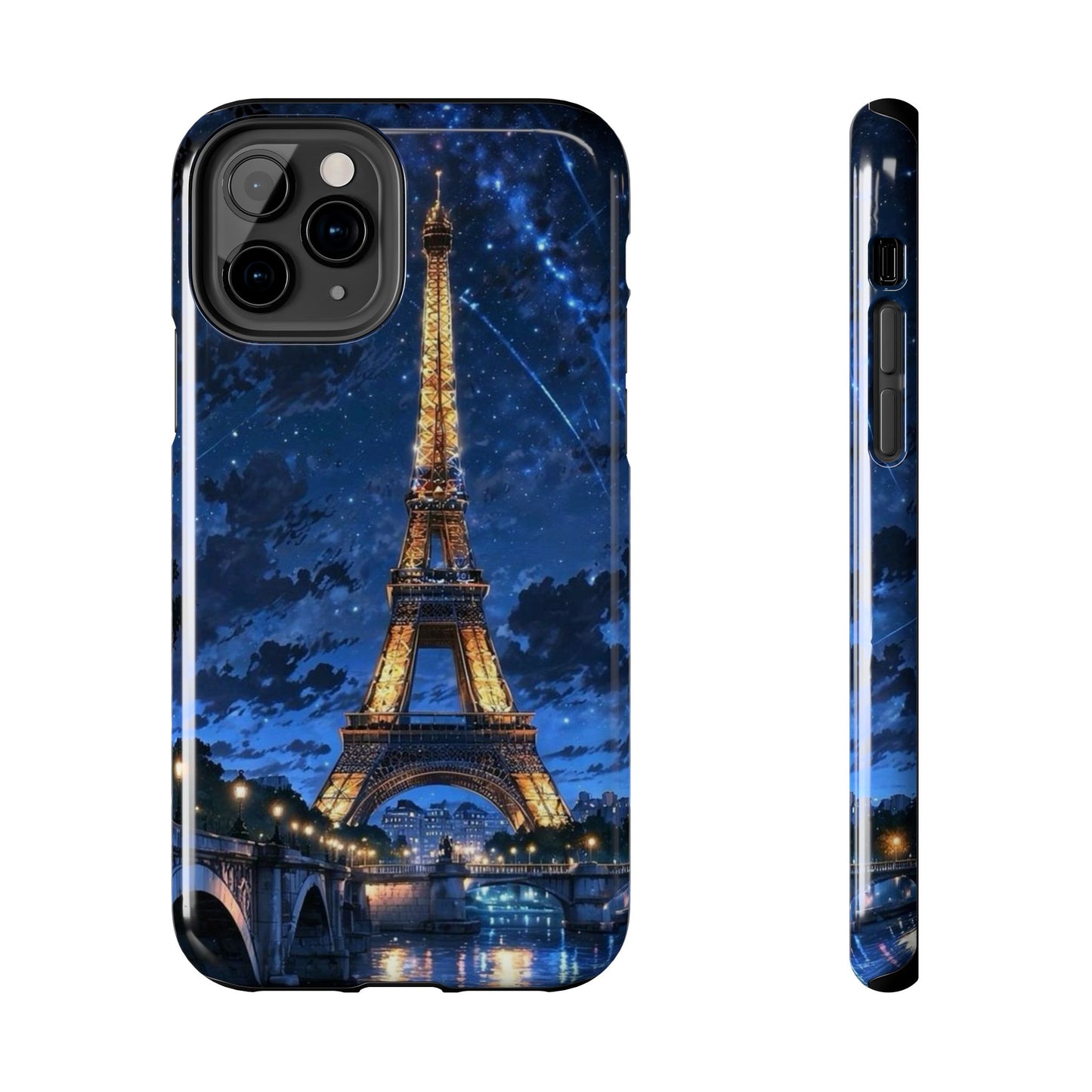 iPhone Case - Eiffel Tower Under Starlit Sky Design