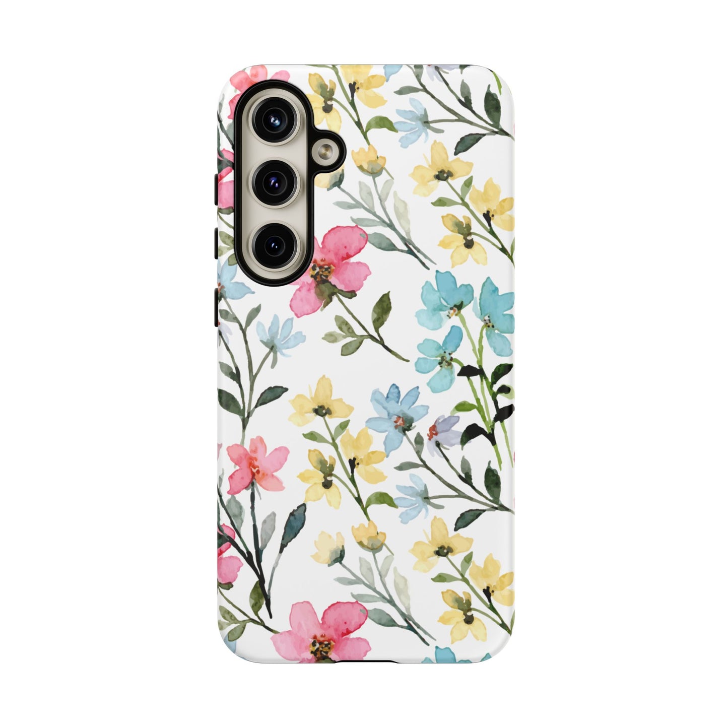 Watercolor Floral Bliss – Samsung Galaxy Case with Pastel Flower Design