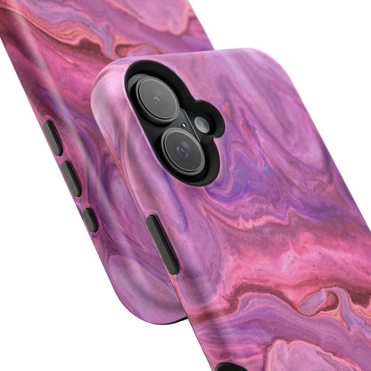 Lavender Dreamscape – MagSafe Case with Abstract Purple & Pink Marble Art