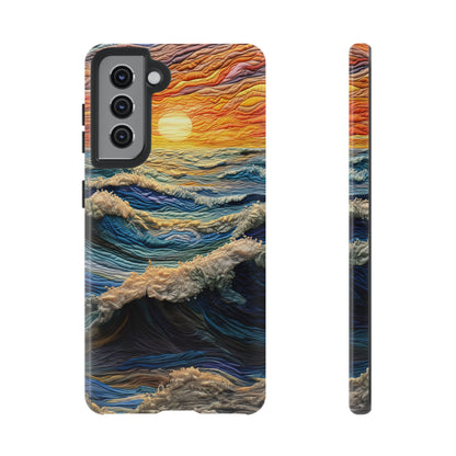 Textured Ocean Sunset Waves – Samsung Galaxy Series Case