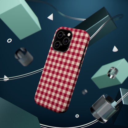 Vintage Red Gingham Check – MagSafe iPhone Case