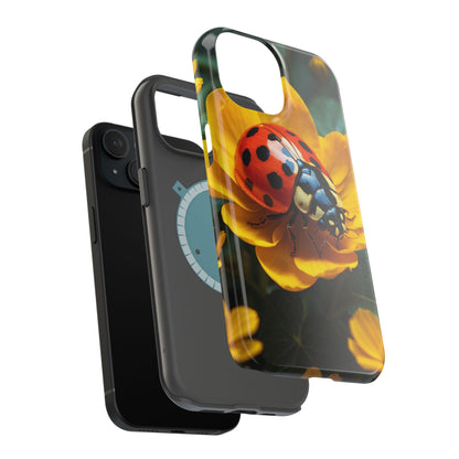 Yellow Blossoms with Bug Accent - MagSafe iPhone Case