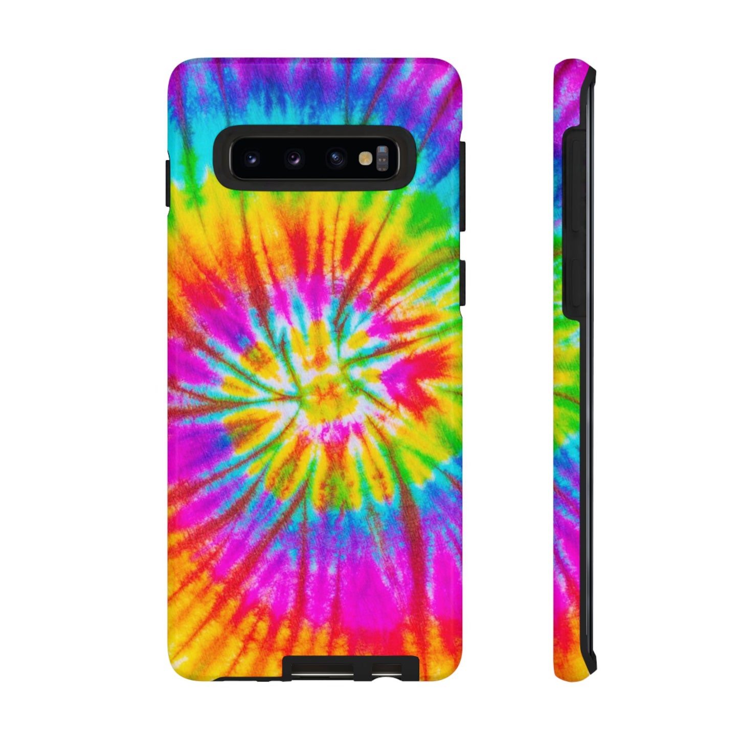 Vibrant Rainbow Spiral Tie-Dye Samsung Galaxy Case – Bold & Retro Style