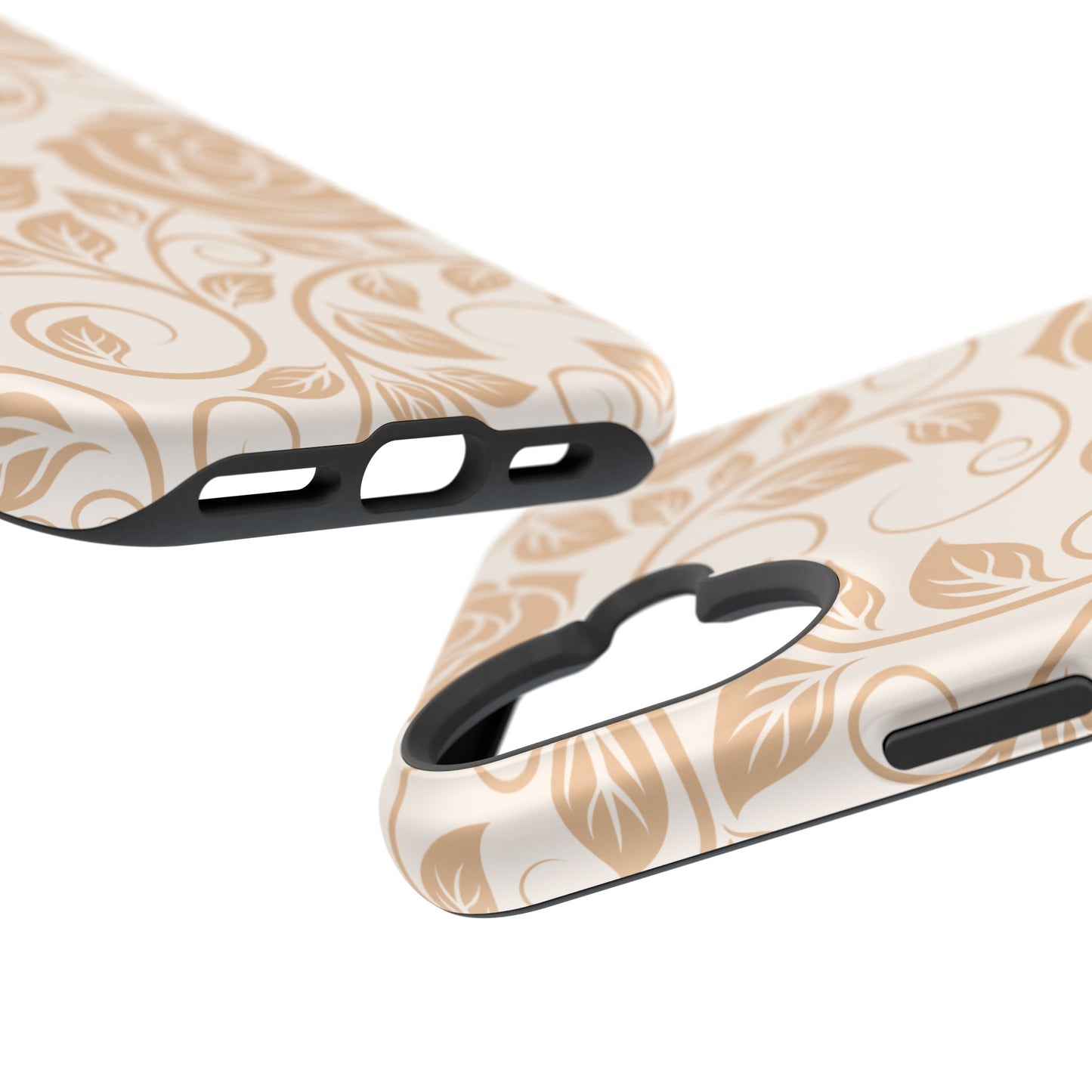 Vintage Rose Vine Tough MagSafe iPhone Case – Elegant Floral Pattern with Dual-Layer Protection