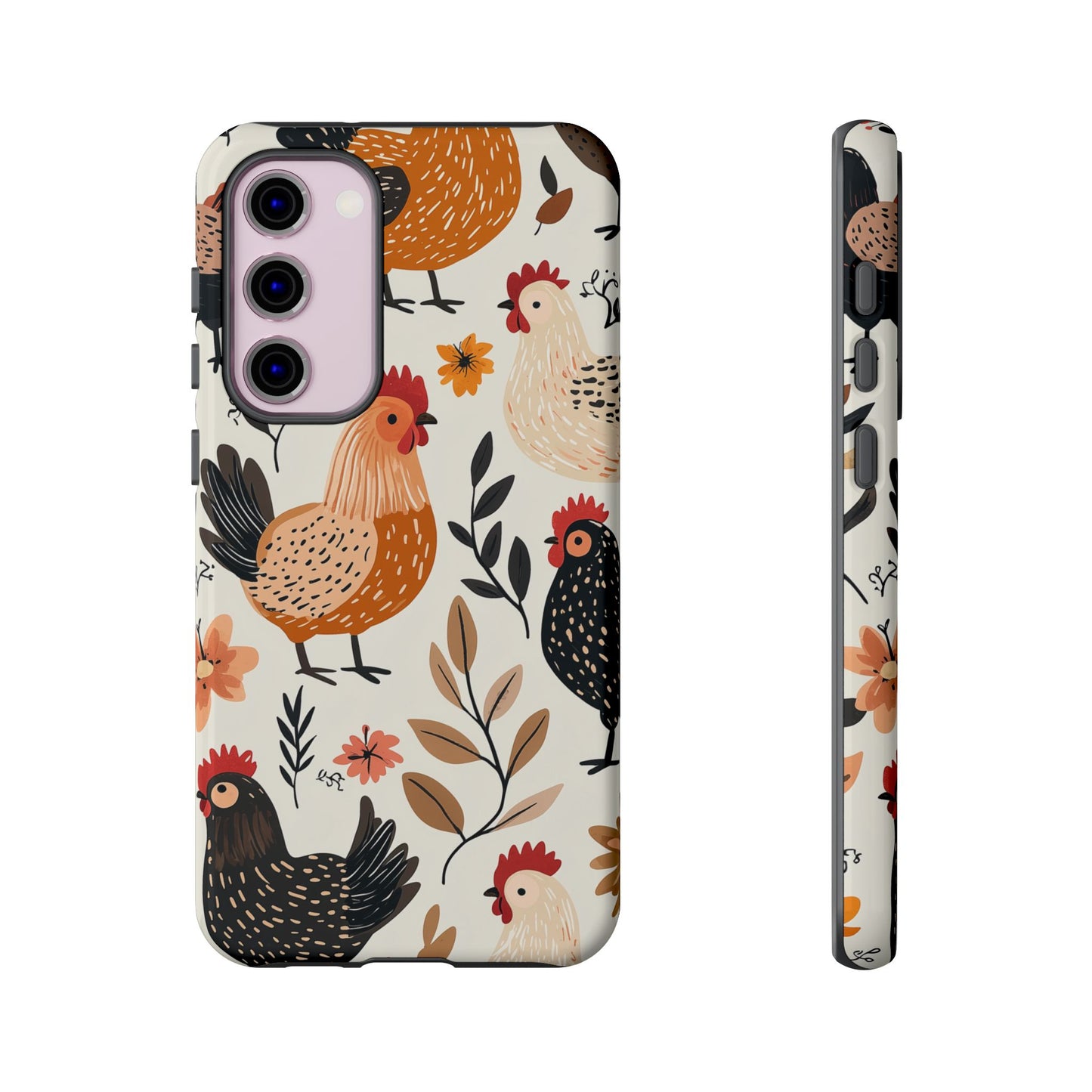 Samsung Galaxy Case: Cluckin' Vintage – Chickens & Leaves