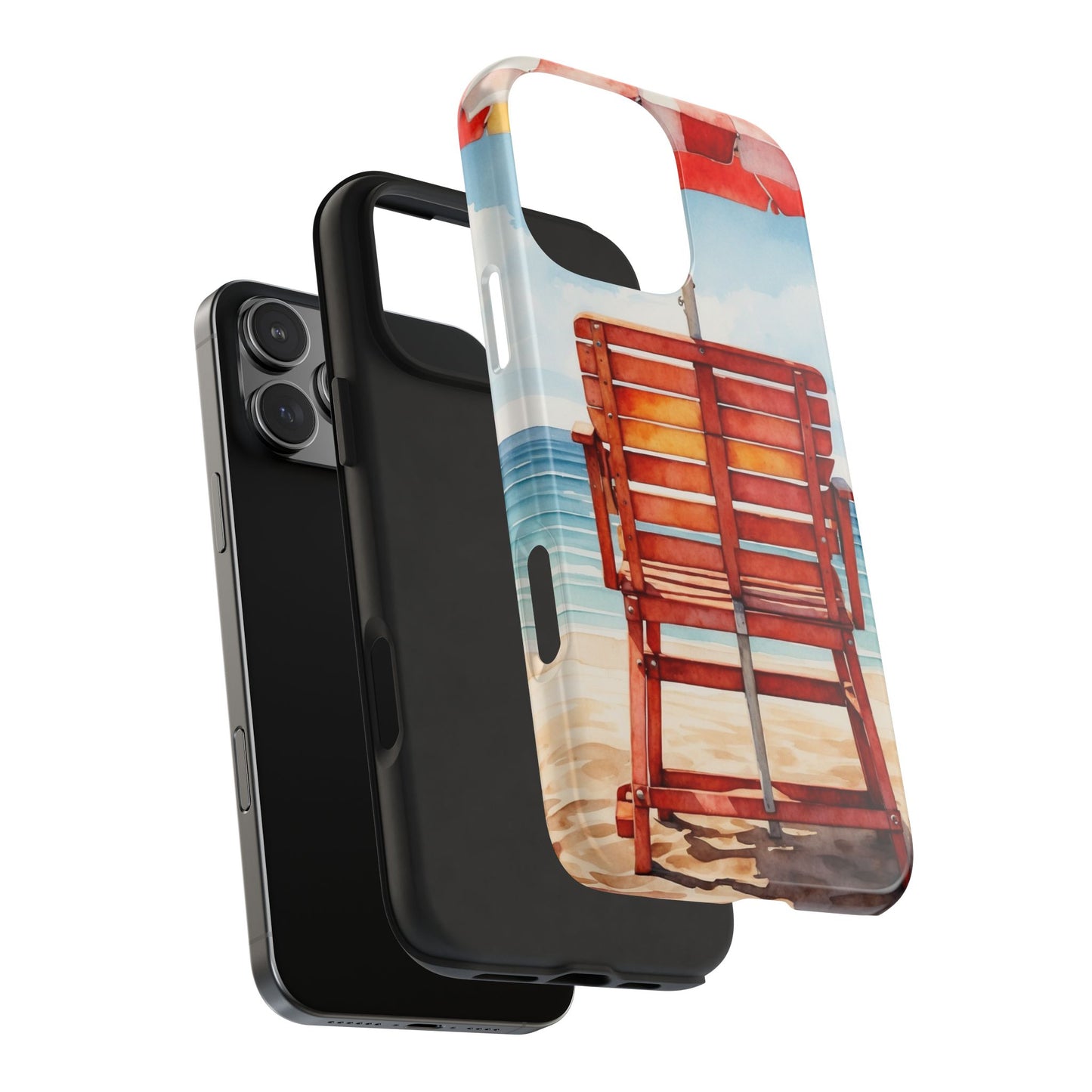 Beachfront Sunset Lounge iPhone Case – Rearview Edition