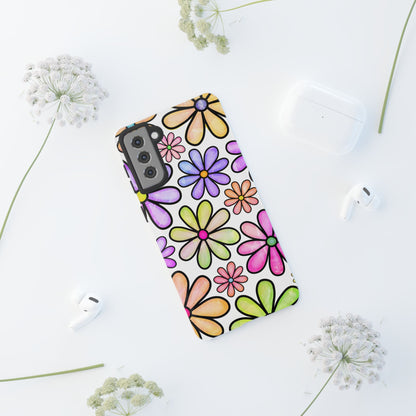 Pastel Daisy Dream Samsung Galaxy Case – Slim Profile, Glossy Finish