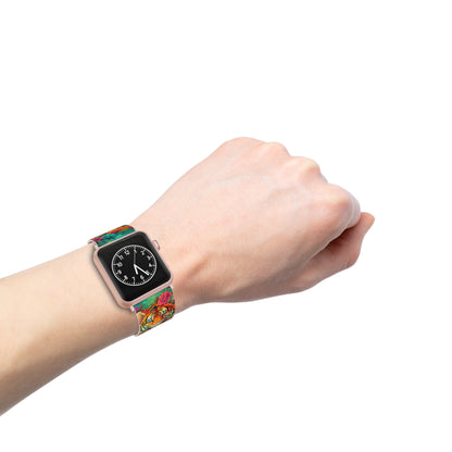 Fierce Rainbow Tiger Art Apple Watch Band