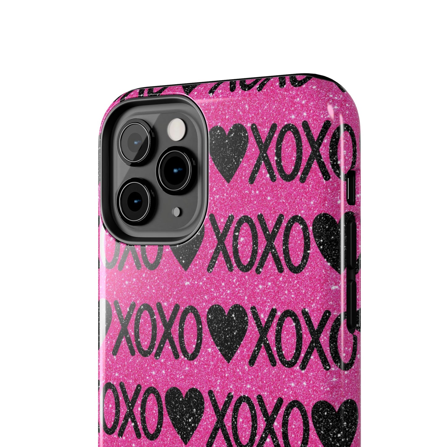 XOXO Glitter Hearts iPhone Case