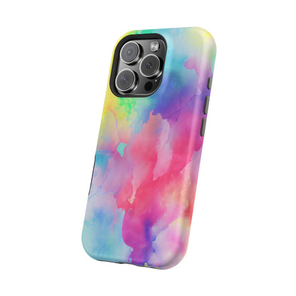 Pastel Watercolor Dream MagSafe iPhone Case – Slim Profile, Glossy Finish