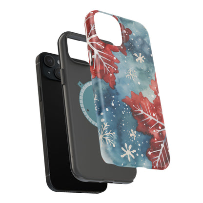 Crimson Snowflake Charm – MagSafe iPhone Case