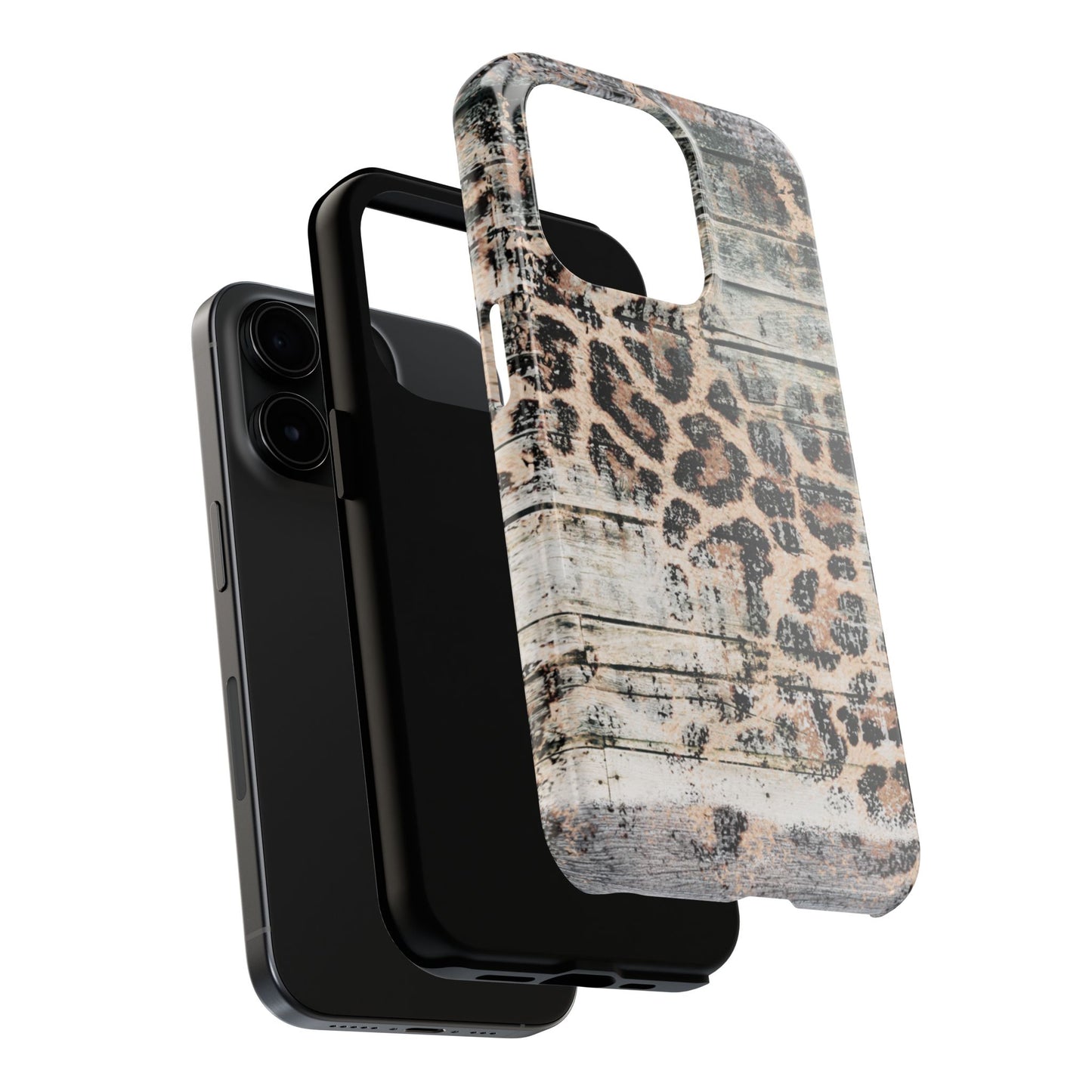 Rustic Leopard Wood Print - iPhone Series Case