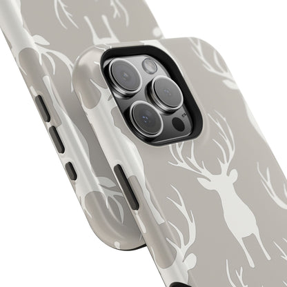 Minimalist Deer Silhouette MagSafe Pattern – iPhone Series Case