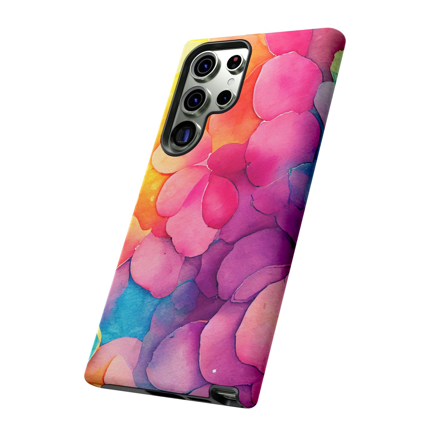 Sunset Petals Watercolor Samsung Galaxy Case – Slim Design, Glossy Finish