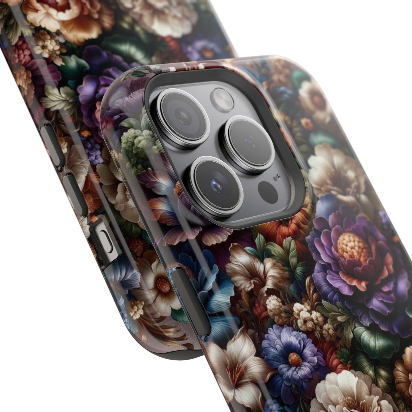 Floral Elegance MagSafe Compatible iPhone Case – Protective Dual-Layer Design with Vibrant Full-Wrap Print