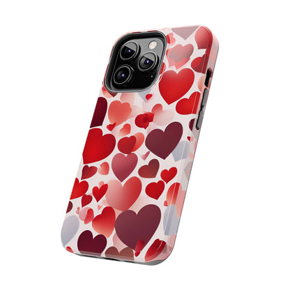 iPhone Case: Romantic Red Heart Gradient Case