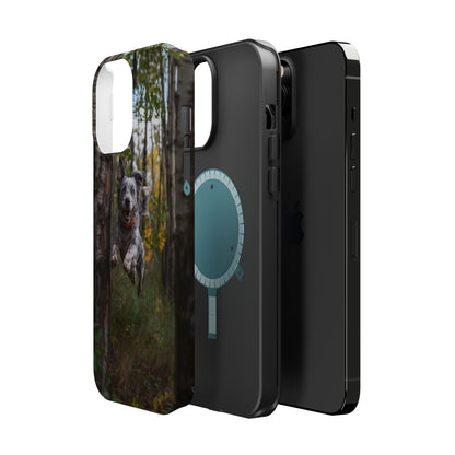 Happy Forest Dog MagSafe iPhone Case – Nature-Inspired Protective Cover