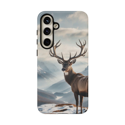 Alpine Majesty: Stag in Snow – Samsung Galaxy Case