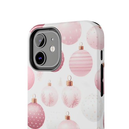 iPhone Case: Merry in Pink – Christmas Balls