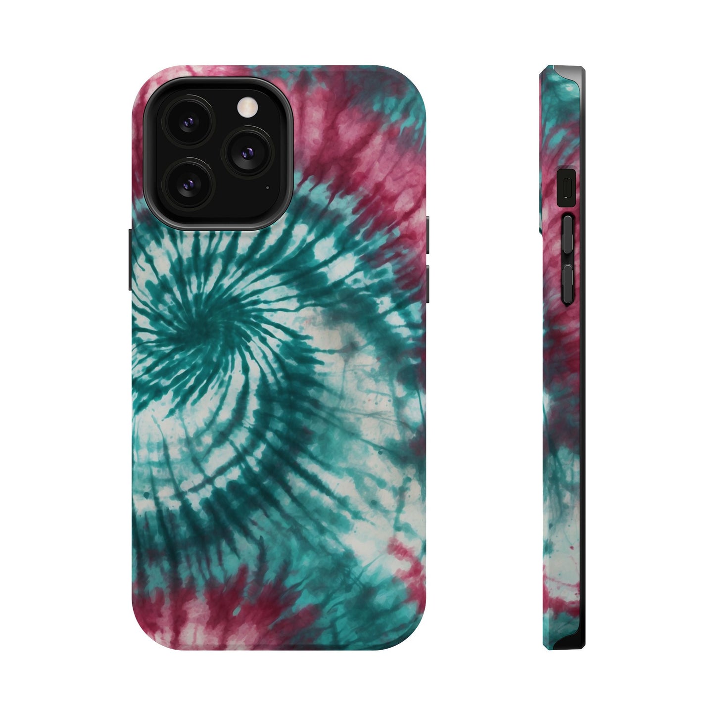 Teal and Pink Tie-Dye MagSafe Case – Stylish and Functional