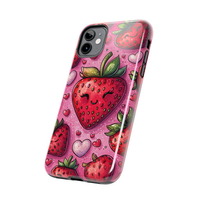 Cute Strawberry Kawaii iPhone Case – Fun Pink Design - BOGO Cases