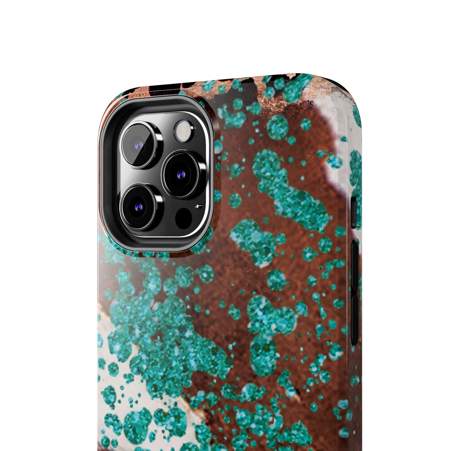 Teal Glitter Cowhide - iPhone Series Case