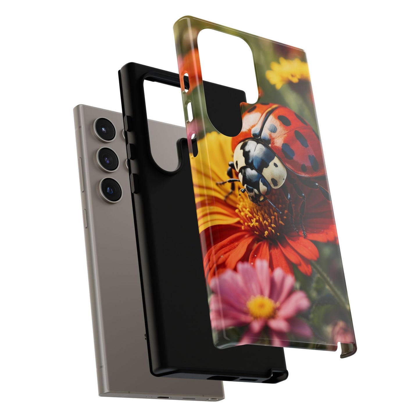 Ladybug on Orange Daisy - Samsung Galaxy Case