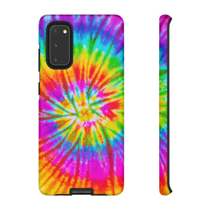 Vibrant Rainbow Spiral Tie-Dye Samsung Galaxy Case – Bold & Retro Style