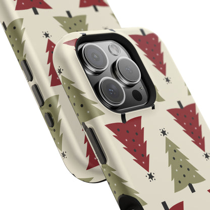 Retro Christmas Trees Pattern - MagSafe iPhone Series Case