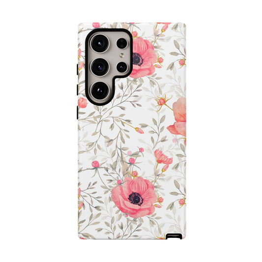 Pink Floral Watercolor Samsung Galaxy Case – Elegant Blossom Design