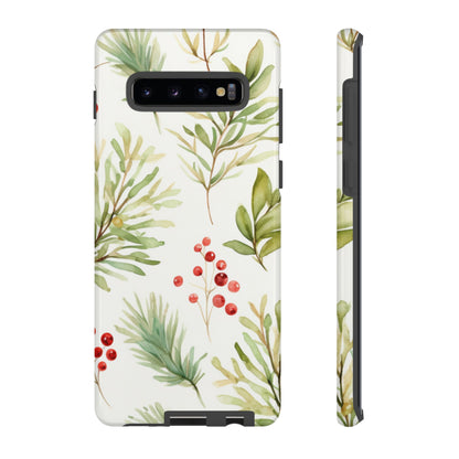 Winter Greenery & Berry Watercolor – Samsung Galaxy Series Case