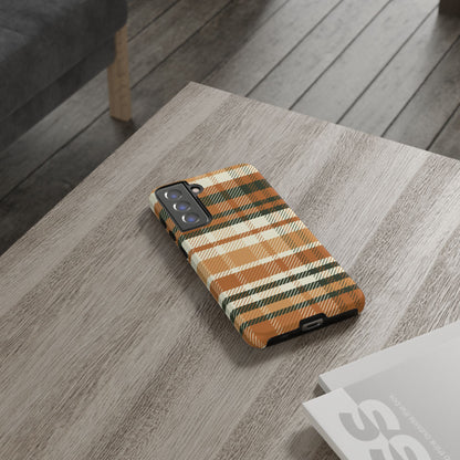 Samsung Galaxy Case - Pumpkin Spice Plaid Design