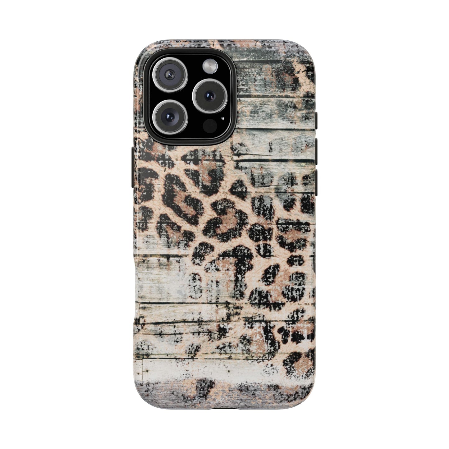 Rustic Leopard Wood Print - iPhone Series Case