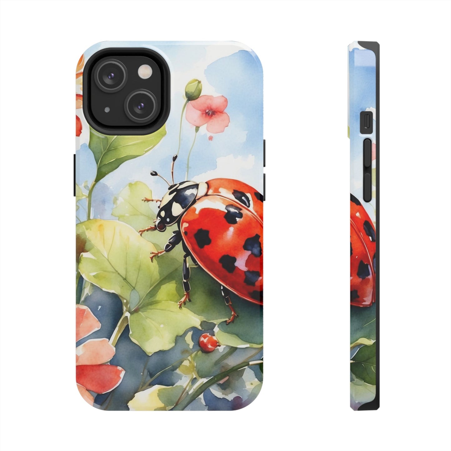 Watercolor Ladybug & Poppy Fields - iPhone Series Case