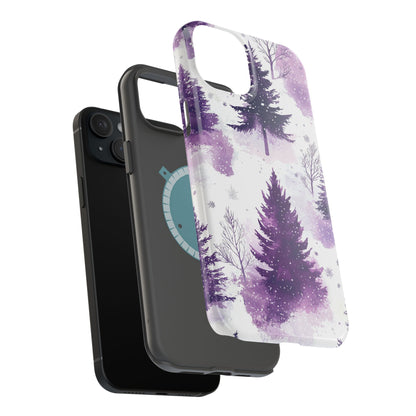 Purple Snowy Forest - MagSafe iPhone Series Case