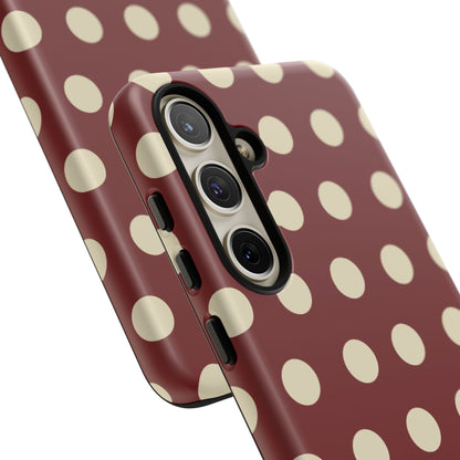 Classic Red & Cream Polka Dots - Samsung Galaxy Case