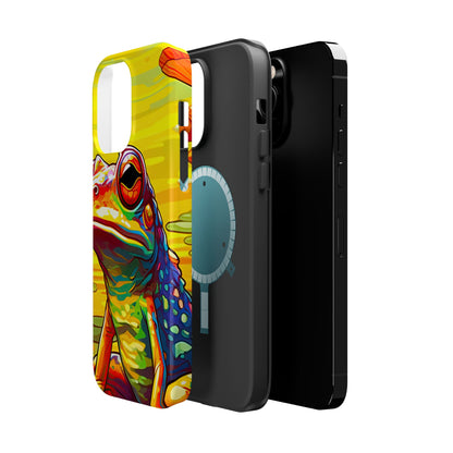 Vibrant Rainbow Frog Design – MagSafe iPhone Case