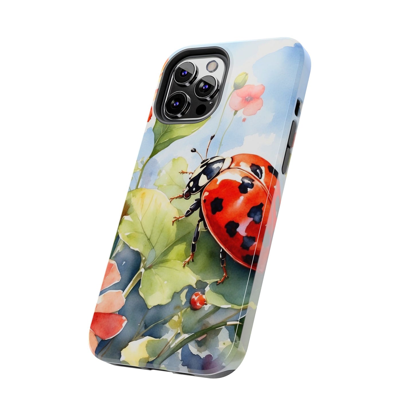 Watercolor Ladybug & Poppy Fields - iPhone Series Case