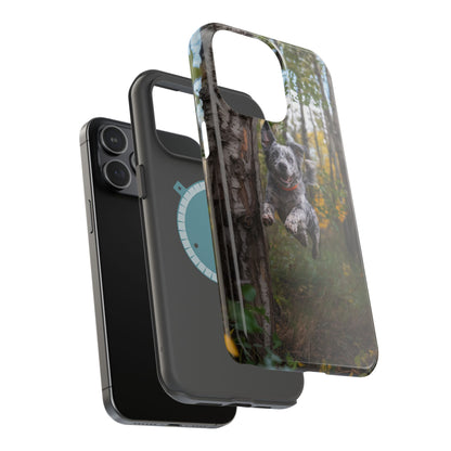 Happy Forest Dog MagSafe iPhone Case – Nature-Inspired Protective Cover