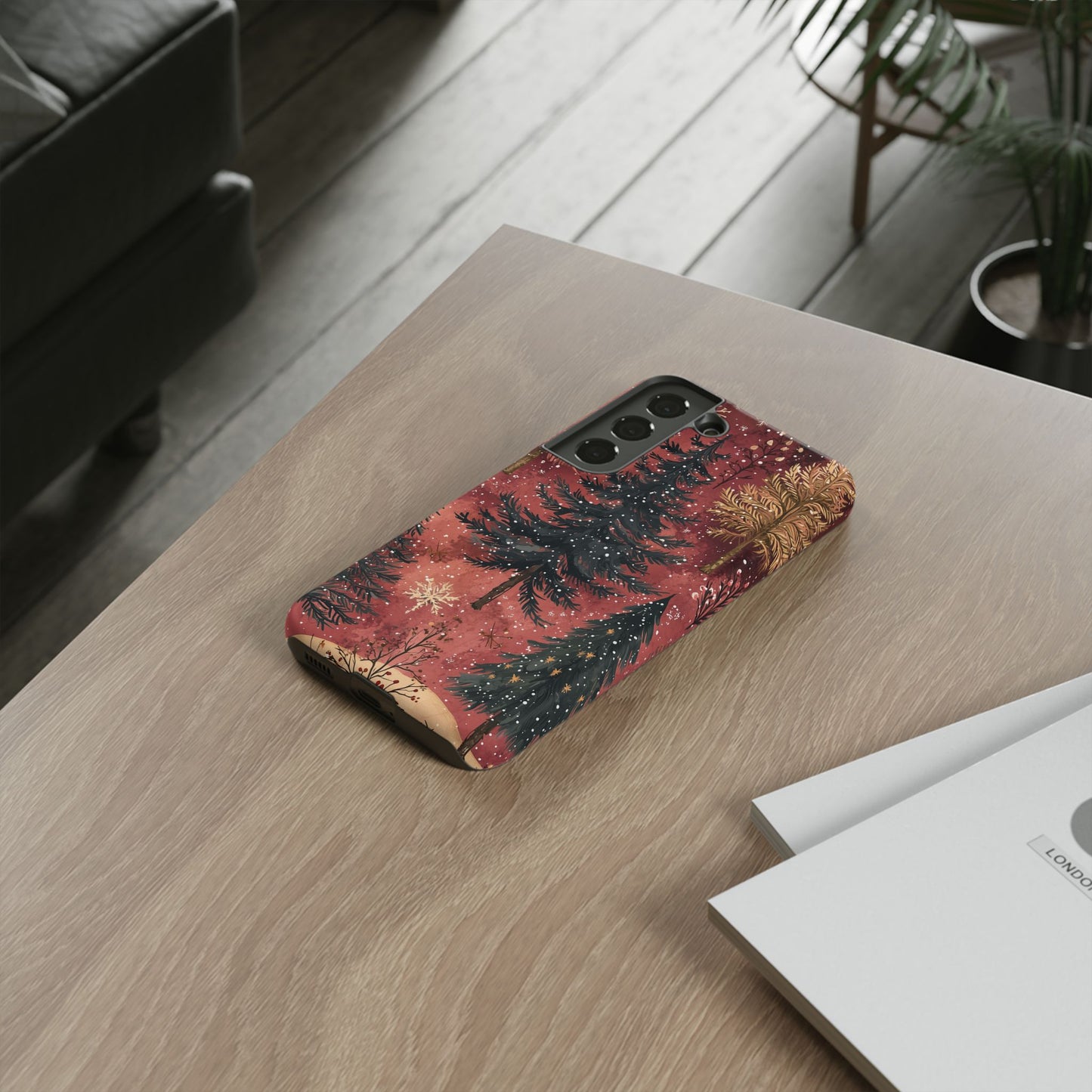 Rustic Red Winter Forest - Samsung Galaxy Series Case