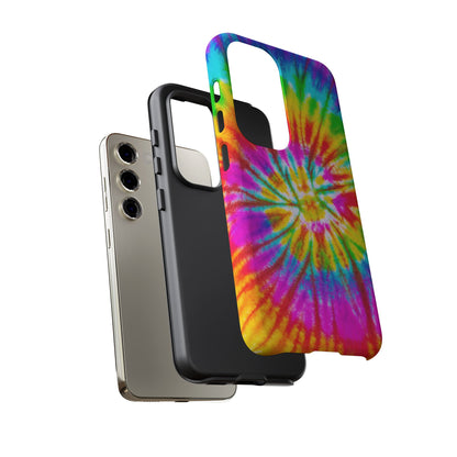 Vibrant Rainbow Spiral Tie-Dye Samsung Galaxy Case – Bold & Retro Style