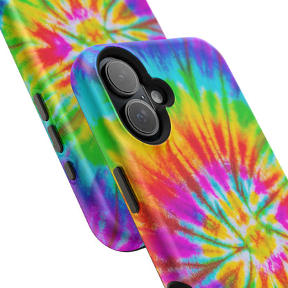 Rainbow Spiral Tie-Dye MagSafe Case – Vibrant Colors & Functionality