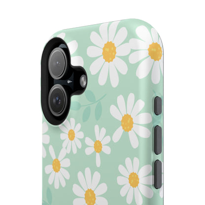 Charming Daisy Floral Tough MagSafe iPhone Case – Spring Pastel Design, Shockproof & Slim