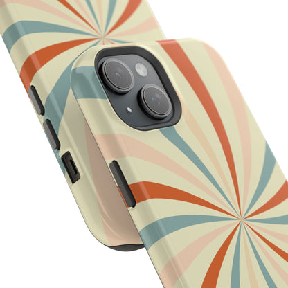 Retro Swirl MagSafe iPhone Case – Durable, Vintage-Inspired Design with Dual-Layer Protection