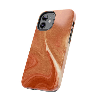 Earthy Terracotta Swirl MagSafe iPhone Case – Elegant Design with Magnetic Precision