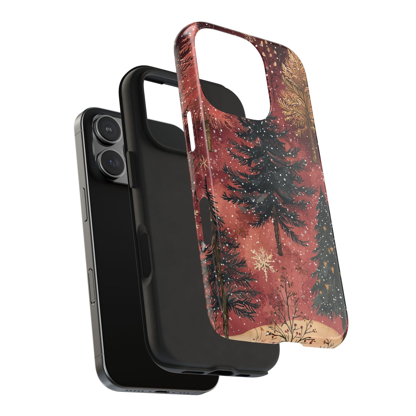 Rustic Red Winter Forest - iPhone Series Case